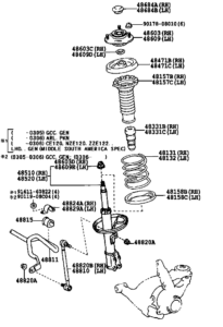 کمک جلو کرولا 2005-2006-2007