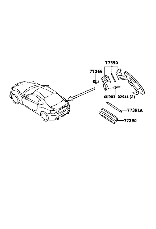 درب باک بیرونی GT86