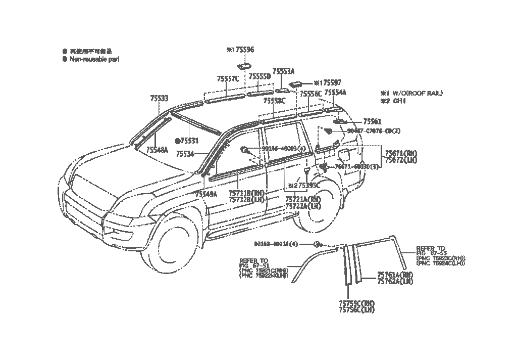 زه اطراف پرادو چهار درب