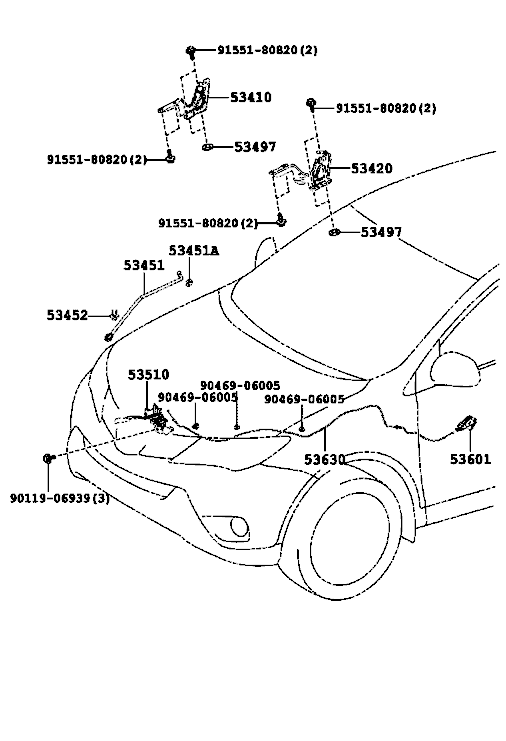 قفل کاپوت راوفور