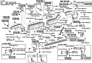 فلاپ بغل و گل پخش کن پرادو 2005-2006-2007-2008-2009 چهار درب