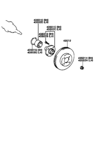 دیسک چرخ جلو کرولا 2005-2006-2007